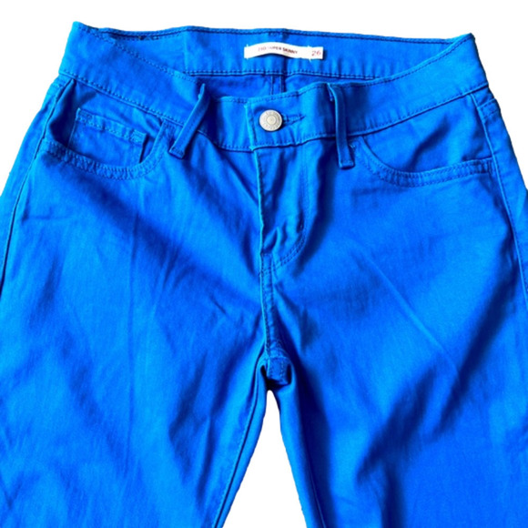 LEVI’S 710 Super Skinny Mid Rise Jeans in Gorgeous Bright Blue, 26 NWOT - Picture 6 of 6